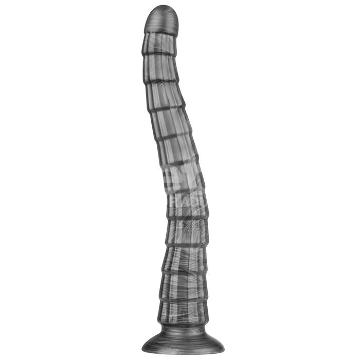 Lovetoy Vibrax Slider King Sized Rechargeable Vibrating Dildo 36.8cm Grey Vibrating Dildos