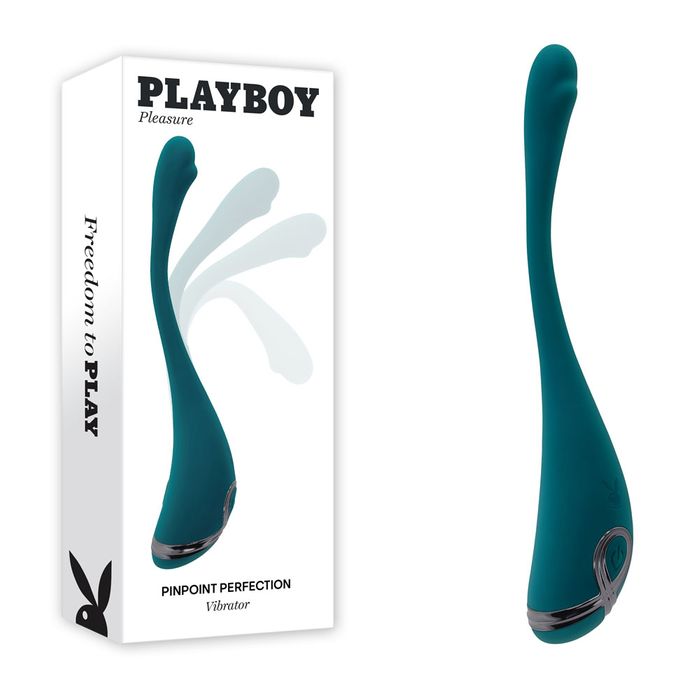 Playboy Pleasure PINPOINT PERFECTION Poseable G Spot Vibrator Green G-Spot Vibrators