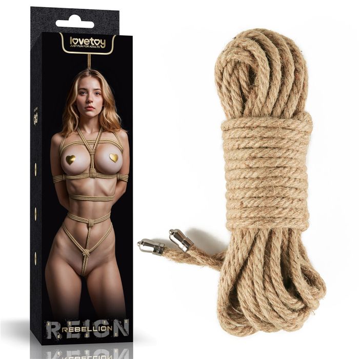 Rebellion Reign Hemp Rusting Bondage Play Rope 10m Cuffs And Restraints