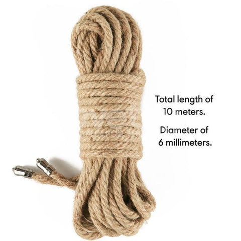 Rebellion Reign Hemp Rusting Bondage Play Rope 10m - Cuffs And Restraints