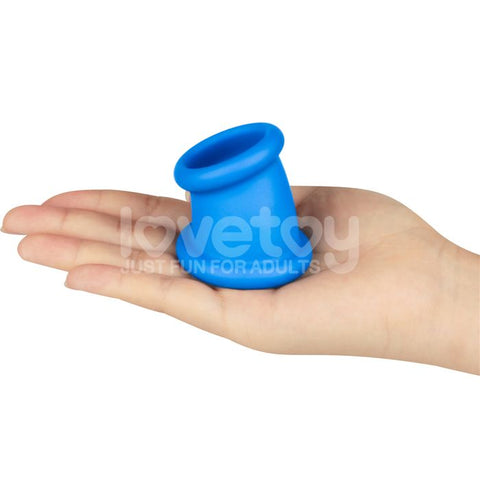 Lovetoy Pinnacle Pro Tapered Squeeze Male Ball Stretcher Blue - Ball Stretchers and Crushers