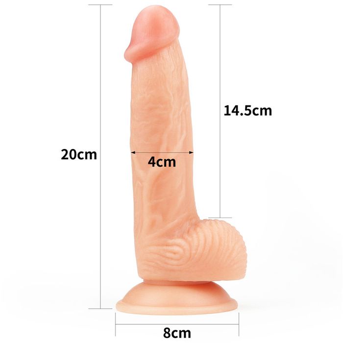 Lovetoy The Ultra Soft Dude Realistic Dong 20.3cm Flesh Realistic Dildos