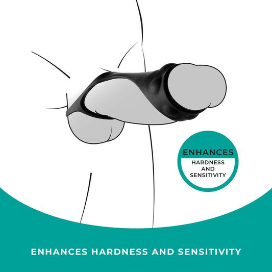 Excellent Power Strap The Balls Cock Strap with Ball Stretcher Black - Ball and Cock Toys