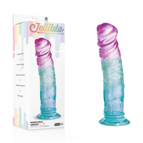 Excellent Power Jellido Clear Coloured 18 cm Realistic Jelly Dildo - Realistic Dildos