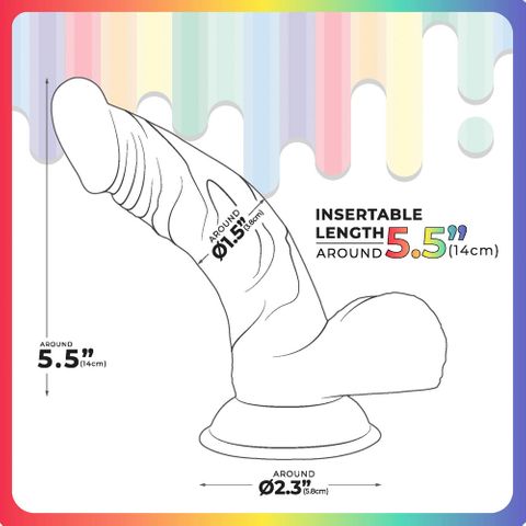Excellent Power Jellido Clear Coloured 14 cm Curved Realistic Jelly Dildo - Realistic Dildos