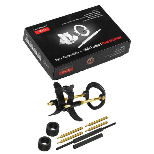 LuvPump Max Fit Luxury Penis Extender Kit Black - Penis Sleeves and Extenders