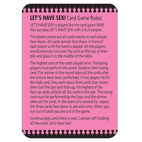Little Genie Let's Have Sex Naughty Adult Card Game - Sex Games, Coupons and Tricks