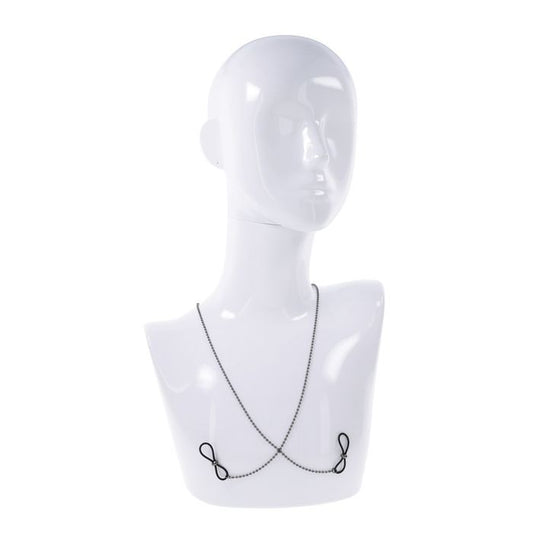 Sportsheets S&M Exs & Ohs Body Jewelry Metal Chain with Nipple Ties Collars and Leads