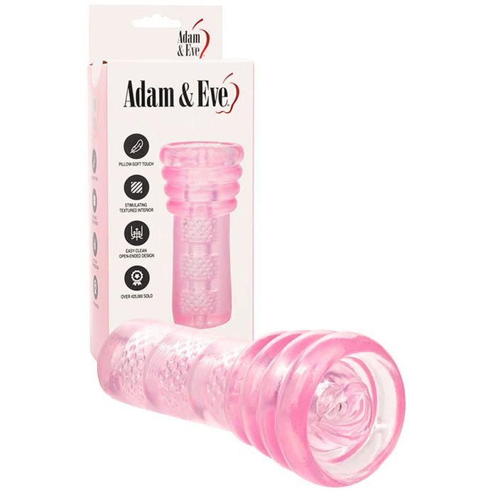 Adam & Eve SUPER HEAD HONCHO Oral Stroker Pink Masturbators and Strokers