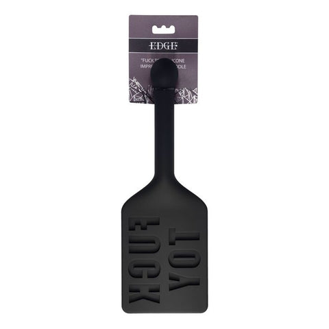 Sportsheets EDGE FUCK TOY Silicone Bondage Spanking Paddle Black - Paddles And Slappers