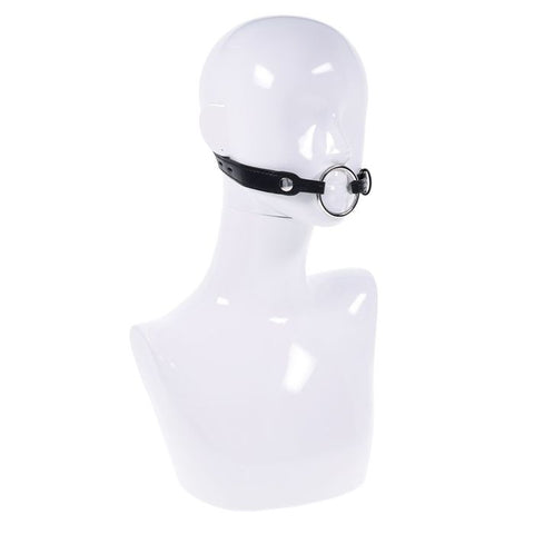 Sportsheets EDGE Interchangeable BDSM Play Mouth Gag Ring Black - Bondage Gags and Bits