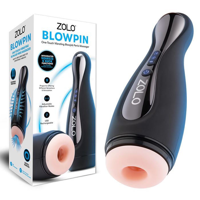 Zolo Blowpin Auto Sucking and Vibrating Male Masturbator Flesh Masturbators and Strokers