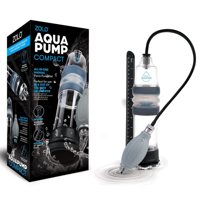 Zolo Aquapump Compact Water Male Penis Pump Clear Penis Pumps And Stretchers