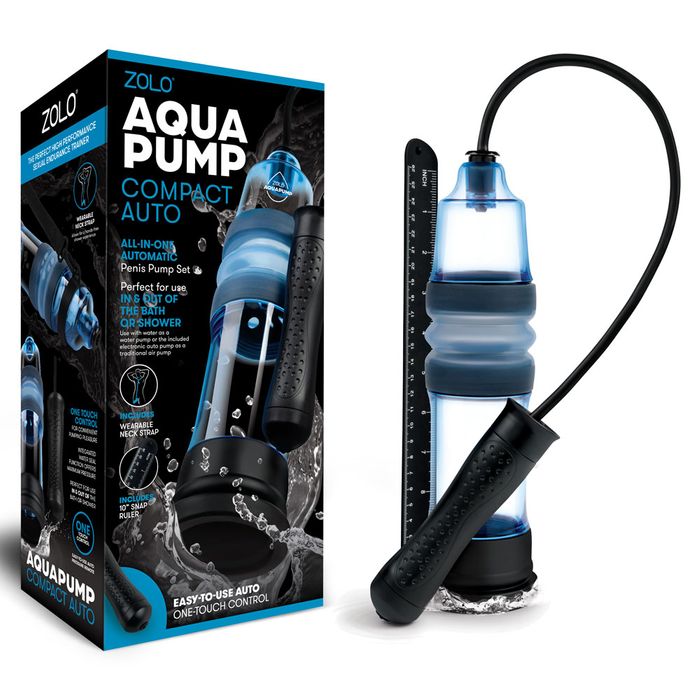 Zolo Aquapump Compact Auto Water Male Penis Pump Blue Penis Pumps And Stretchers