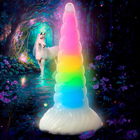 XR Brands Creature Cocks Uni-Glow Unicorn Fantasy Dildo - Non-Realistic Dildos