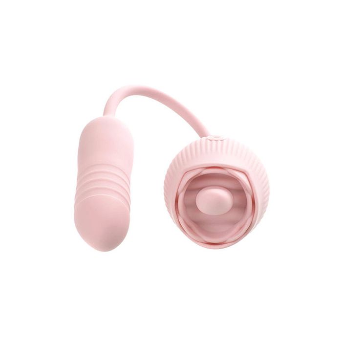 Adam & Eve THRUST & TICKLE Rose Clitoral Vibrator Pink Clit Ticklers and Pulsators