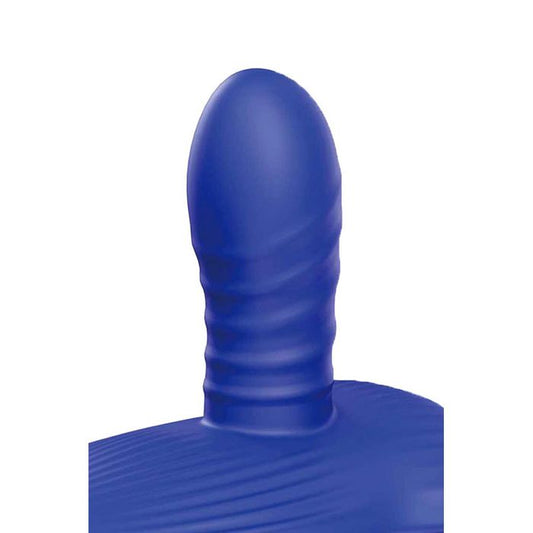 Adam & Eve MIDNIGHT RIDER Vibrating Thrusting Grinder Blue - Remote Control Vibrators