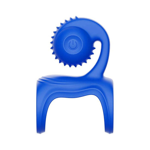 Adam & Eve ROCKIN & ROLLIN SNAIL Vibrating Couples Cage Blue - Sex Toys For Couples