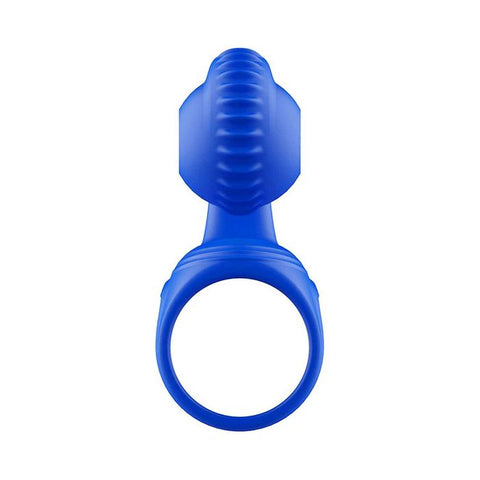 Adam & Eve ROCKIN & ROLLIN SNAIL Vibrating Couples Cage Blue - Sex Toys For Couples