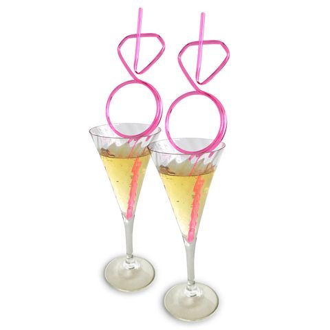 Little Genie Glitterati Hens Party Novelty Diamond Straw Set of 8 Party Gifts and Novelties