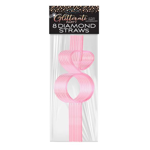 Little Genie Glitterati Hens Party Novelty Diamond Straw Set of 8 Party Gifts and Novelties