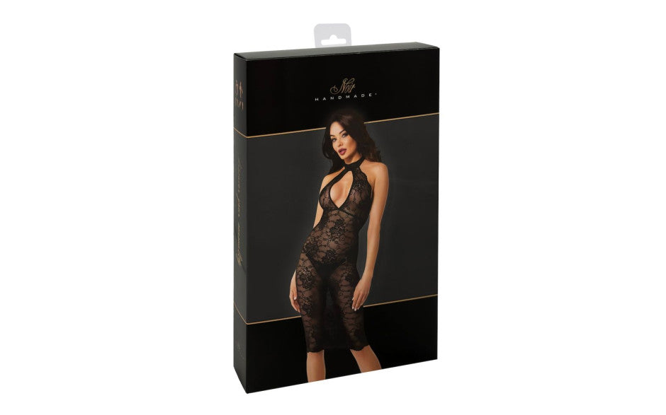 Noir Handmade Nocturne Womens Lace Midi Dress Her Fetish