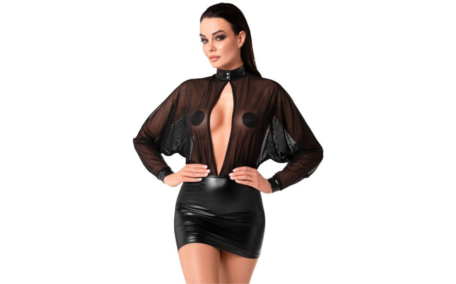 Noir Handmade Opium Womens Sexy Mini Dress Her Fetish