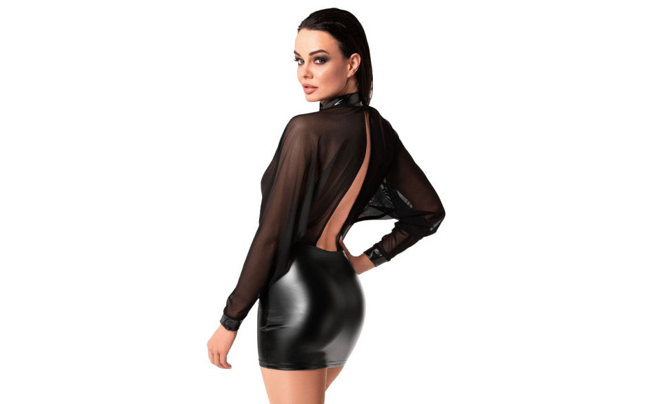 Noir Handmade Opium Womens Sexy Mini Dress Her Fetish