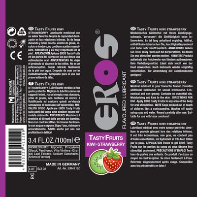 EROS Tasty Fruits KIWI STRAWBERRY 100ml - Water Based Lubes