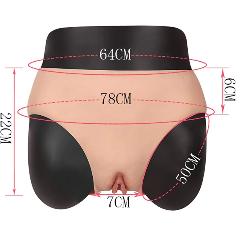 BDStyle Fake Vagina Pants with Catheter Realistic Butts And Vaginas