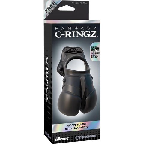 Pipedream Fantasy C-Ringz Rock Hard Ball Banger Cock Ring - Cock Rings