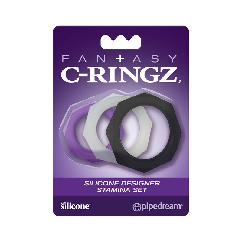 Pipedream Fantasy C-Ringz Silicone Designer Stamina Set Cock Rings