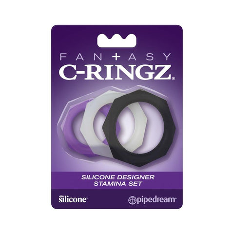Pipedream Fantasy C-Ringz Silicone Designer Stamina Set - Cock Rings