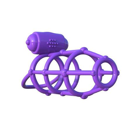 Pipedream Fantasy C-Ringz Vibrating Climax Cock Cage - Cock Rings