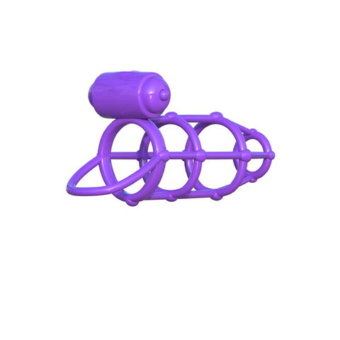 Pipedream Fantasy C-Ringz Vibrating Climax Cock Cage - Cock Rings