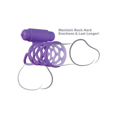 Pipedream Fantasy C-Ringz Vibrating Couples Cock Cage - Cock Rings