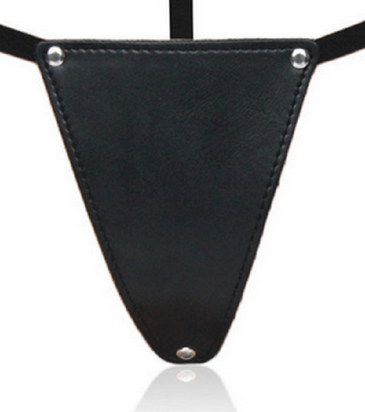 G-String Faux Leather Bikini Panty - Her Fetish