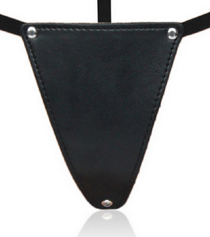 G-String Faux Leather Bikini Panty - Her Fetish