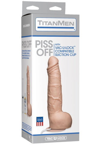 Doc Johnson TitanMen Piss Off Realistic Cock Vanilla - Realistic Dildos