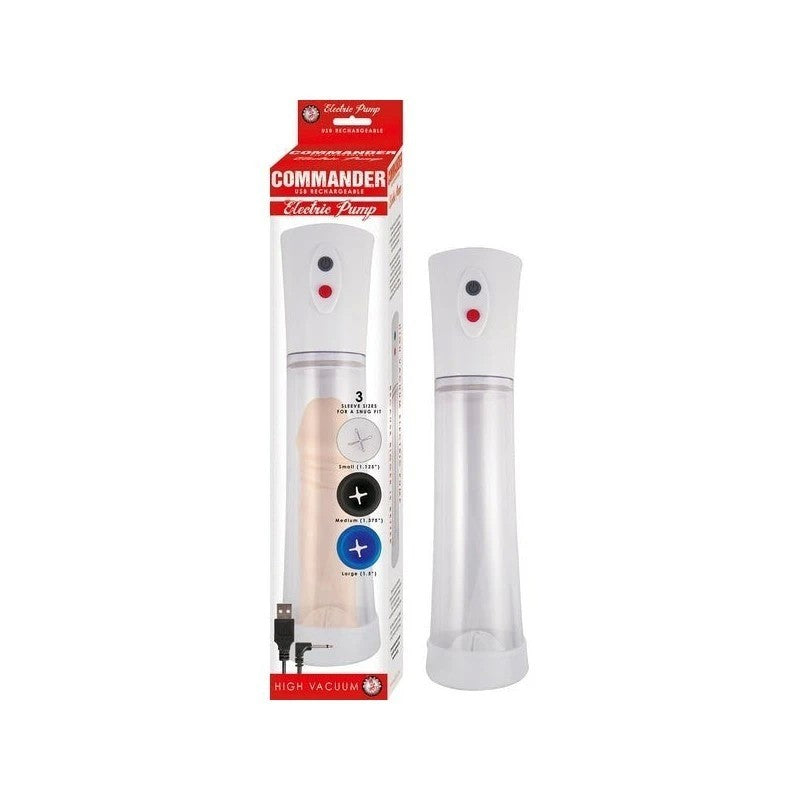 Powerful Pleasure Boost - COMMANDER Rechargeable Cock Pump Pumps, Extenders and Sleeves