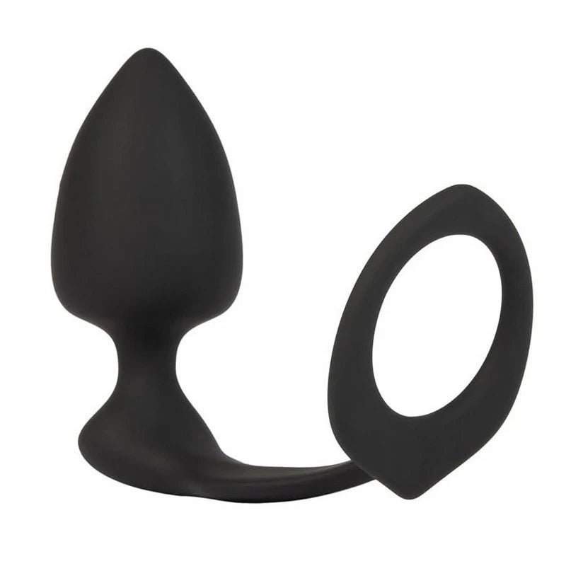 Dual Pleasure Powerhouse - Silicone C-Ring with Integrated Buttplug Butt Plugs