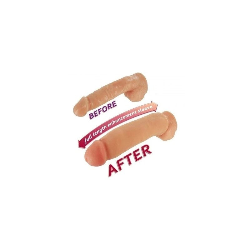 NATURAL REALSKIN Vibrating Penis Enlarger - Boost Length and Girth Pumps, Extenders and Sleeves