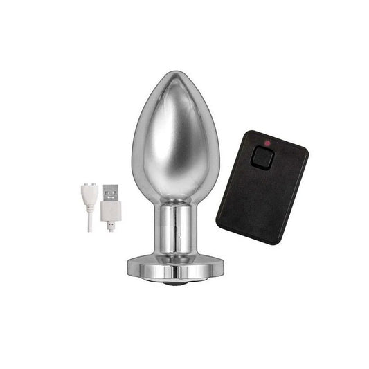 Nasstoys Premium Remote-Controlled Vibrating Metal Plug - Butt Plugs