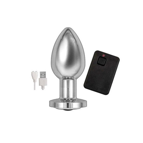 Nasstoys Premium Remote-Controlled Vibrating Metal Plug - Butt Plugs