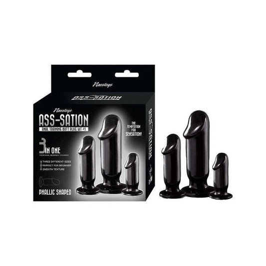 Nasstoys ASS-SATION Anal Training Plug Set - 3 Graduated Sizes - Butt Plugs