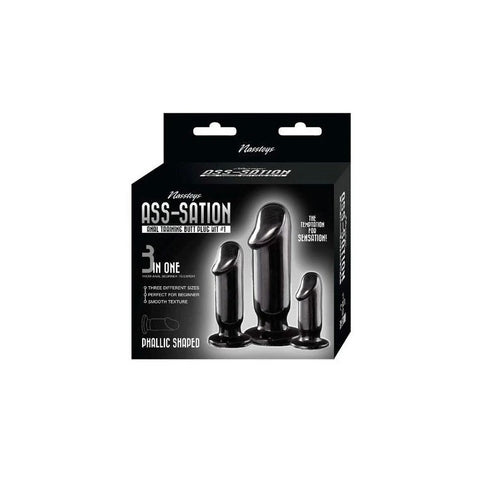 Nasstoys ASS-SATION Anal Training Plug Set - 3 Graduated Sizes - Butt Plugs