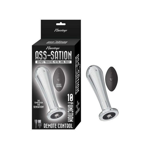 Pleasure-Enhancing Remote Vibrating Metal Anal Plug - Anal Vibrators