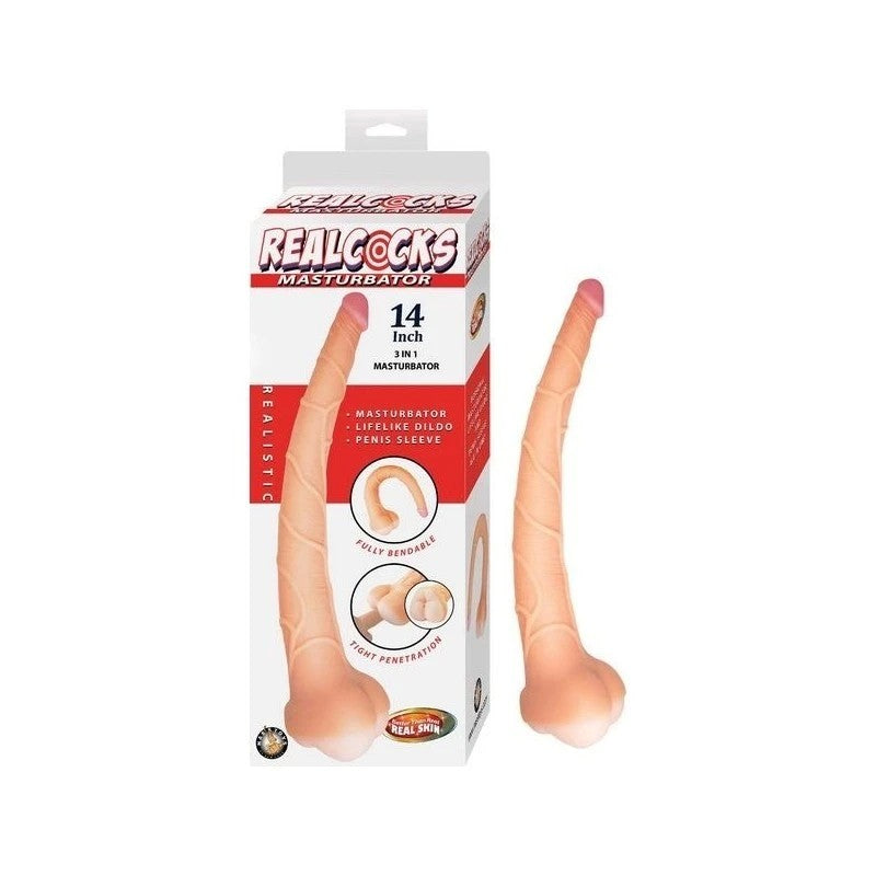REALCOCKS 14" Versatile Pleasure Toy - Masturbator, Dildo, and Penis Sleeve Masturbators and Strokers