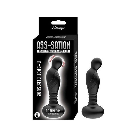 ASS-SATION Remote Vibrating P-Spot Plug Textured Shaft - Prostate Toys