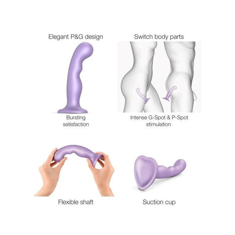 STRAP ON ME Angled Dildo Plug P&G Stimulator - Lilac - Anal Dildos